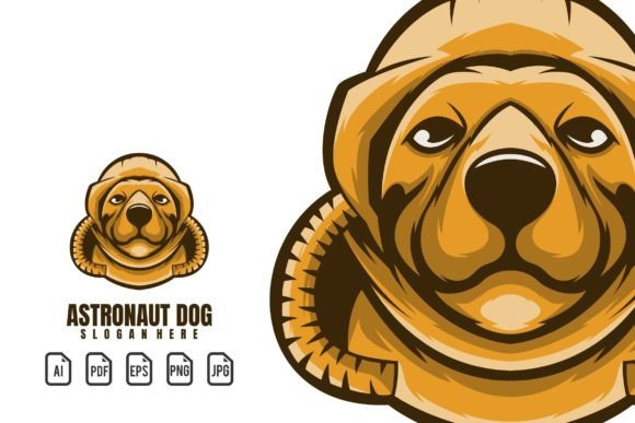 Astronaut Dog Mascot Logo: Your Creative Template