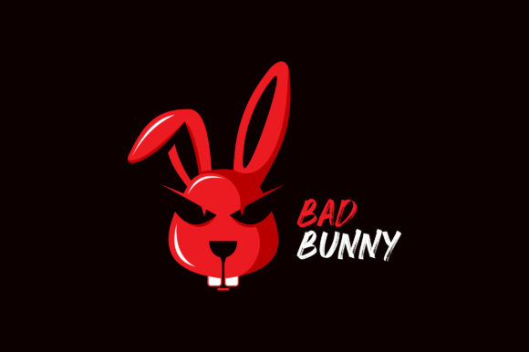 Bunny Head Logo Bad Animal Illustration