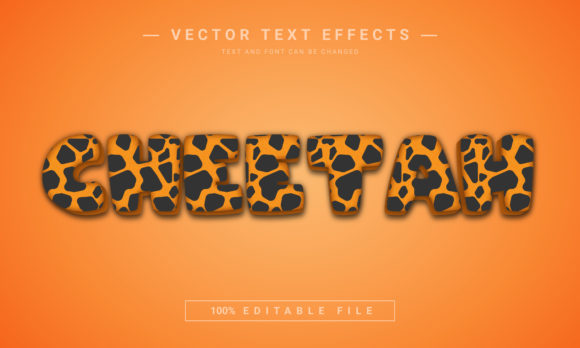 Cheetah Editable Text Effect: Bold 3D Typography
