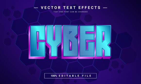 Cyber Editable Text Effect: 3D Typography for Modern Design