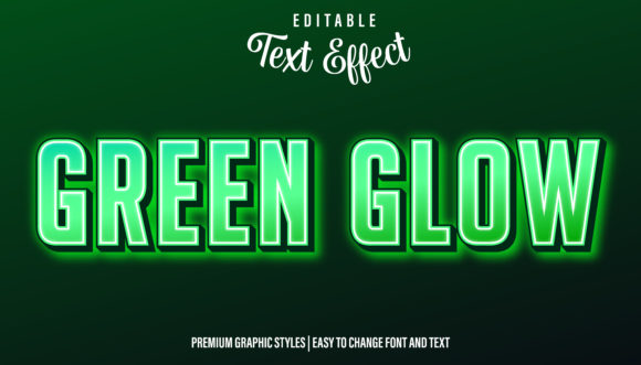 Green Glow Text Effect Graphic Style