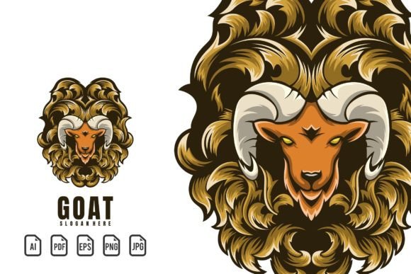 Illustration Goat Head Vintage: A Versatile Design Template