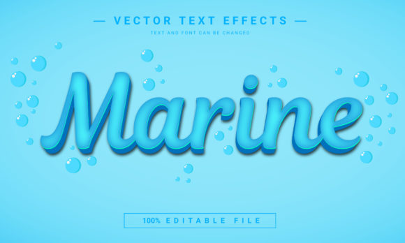 Marine Editable Text Effect