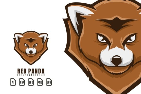 Red Panda Mascot Logo: Dynamic & Editable Vector Template