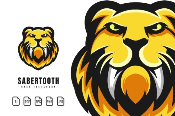 Sabertooth Mascot Logo: Bold Design for Dynamic Projects