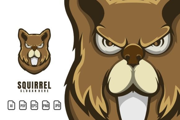 Squirrel Mascot Logo Design Template for Creative Projects