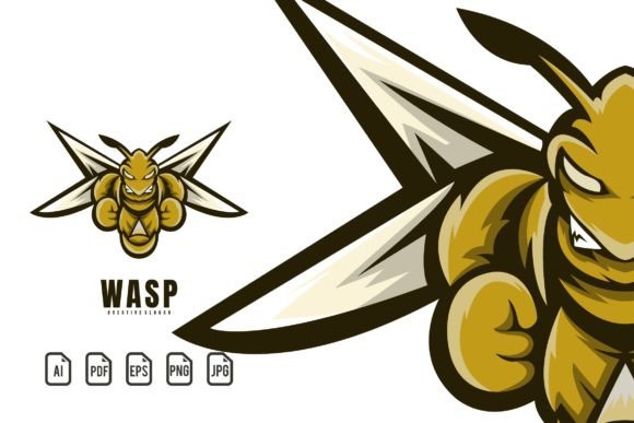 Wasp Mascot Logo: A Bold Template for Dynamic Designs